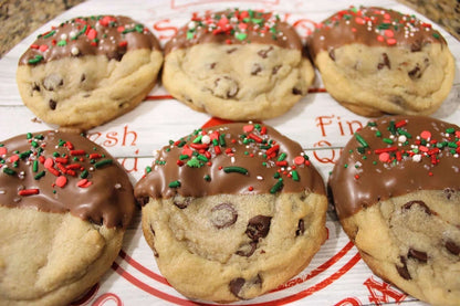 Chocolate Chip Cookies Dipped in Chocolate