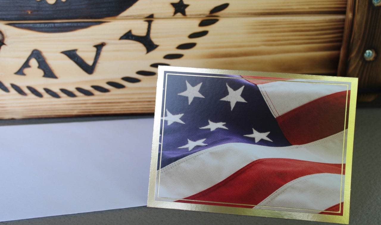 Patriotic U.S.A. Flag Card