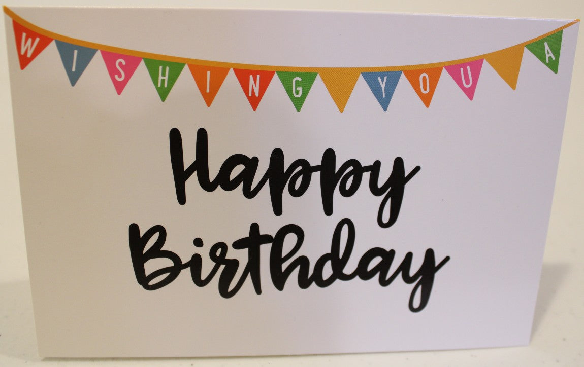 "Wishing You A Happy Birthday" Pennant Card