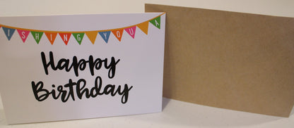 "Wishing You A Happy Birthday" Pennant Card