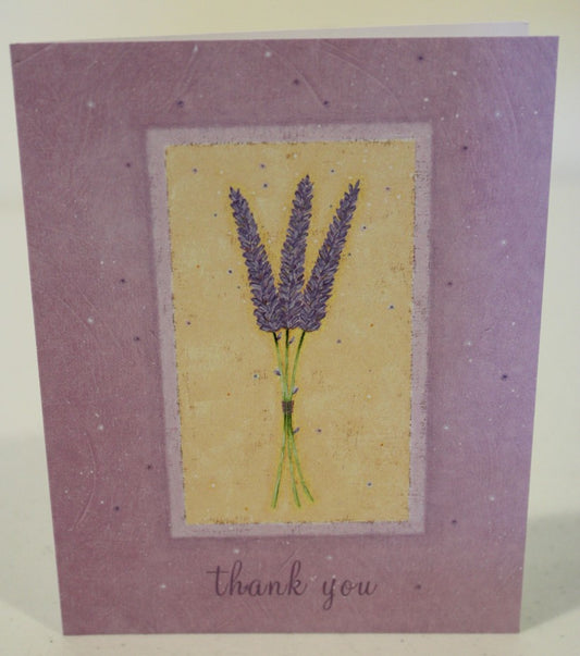 Violet flower "Thank you" Card